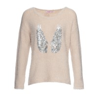 pullover with sequined wings